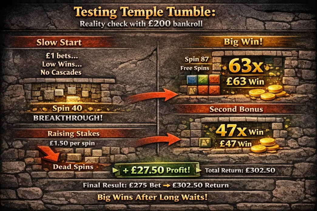 Temple Tumble Testing Spins