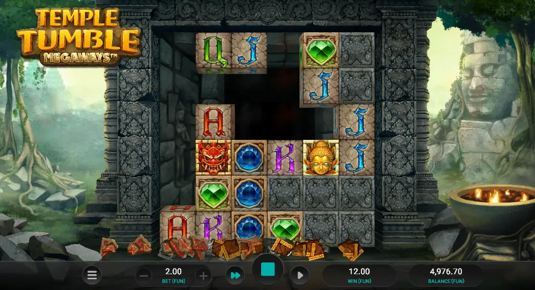 Temple Tumble Stone Block Destruction